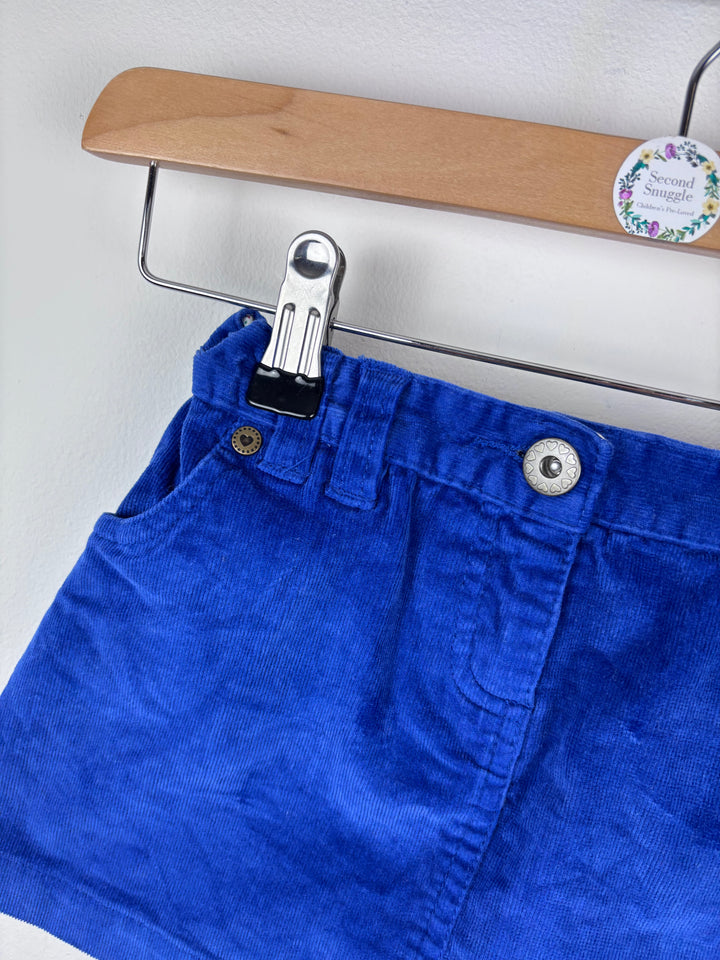 John Lewis Blue Cord Skirt 4 Years