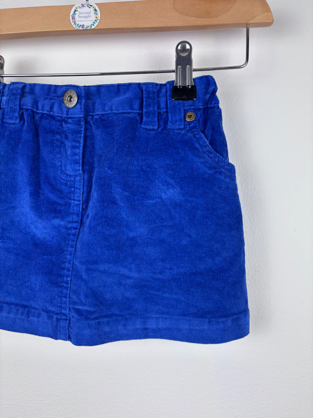 John Lewis Blue Cord Skirt 4 Years