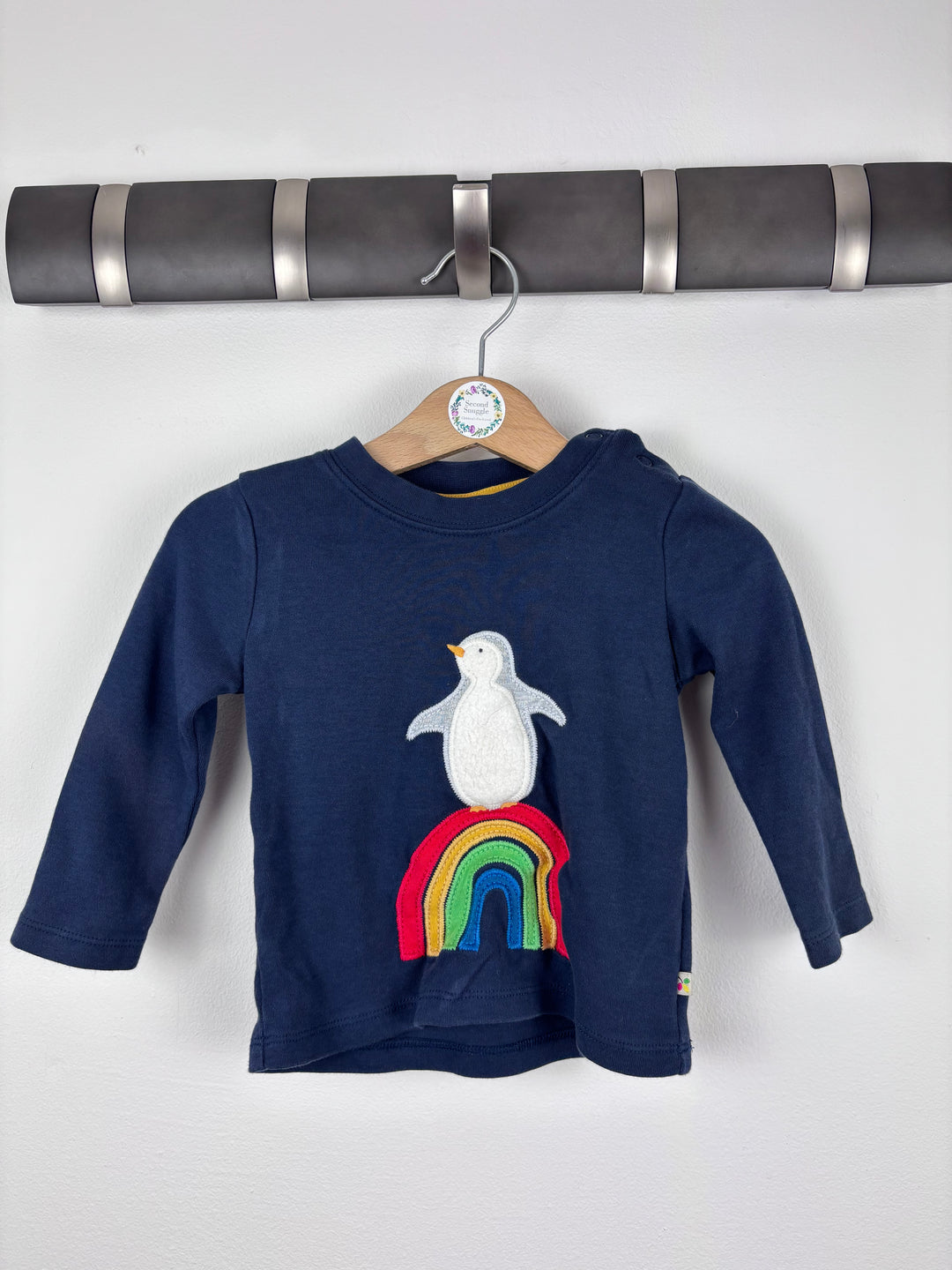 Frugi Penguin Rainbow Top 6-12 Months