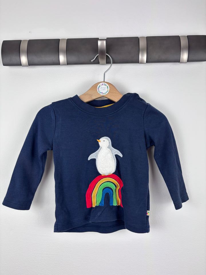Frugi Penguin Rainbow Top 6-12 Months