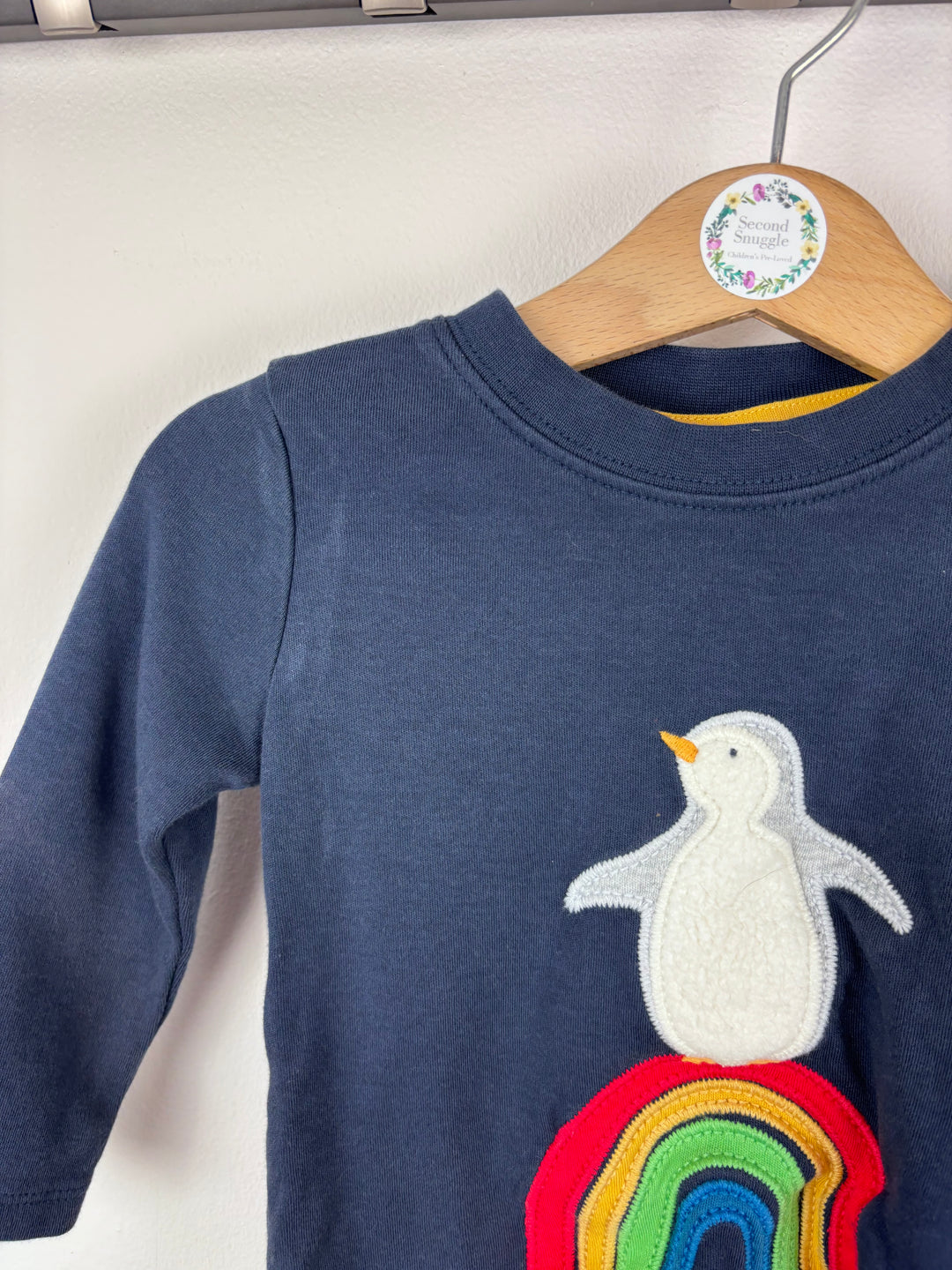 Frugi Penguin Rainbow Top 6-12 Months