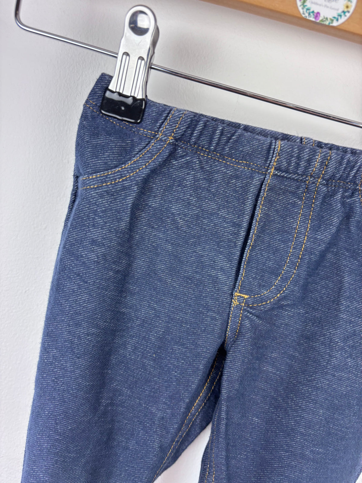 Simple Joys Denim Style Leggings 12 Months-Leggings-Second Snuggle Preloved
