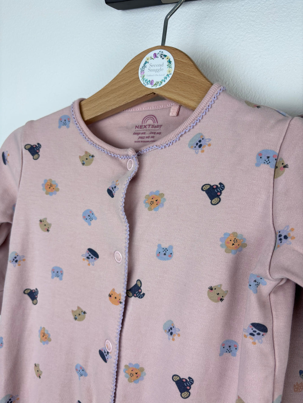 Next Printed Sleepsuits Three Pack 6-9 Months-Sleepsuits-Second Snuggle Preloved