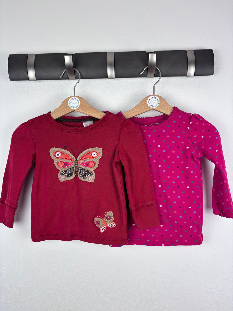 Gap Embroidered Butterfly Top 12-18 Months-Tops-Second Snuggle Preloved