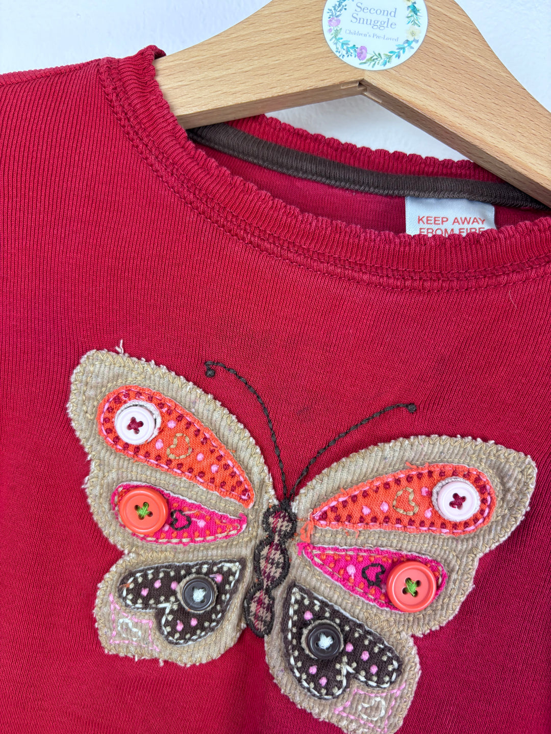 Gap Embroidered Butterfly Top 12-18 Months-Tops-Second Snuggle Preloved