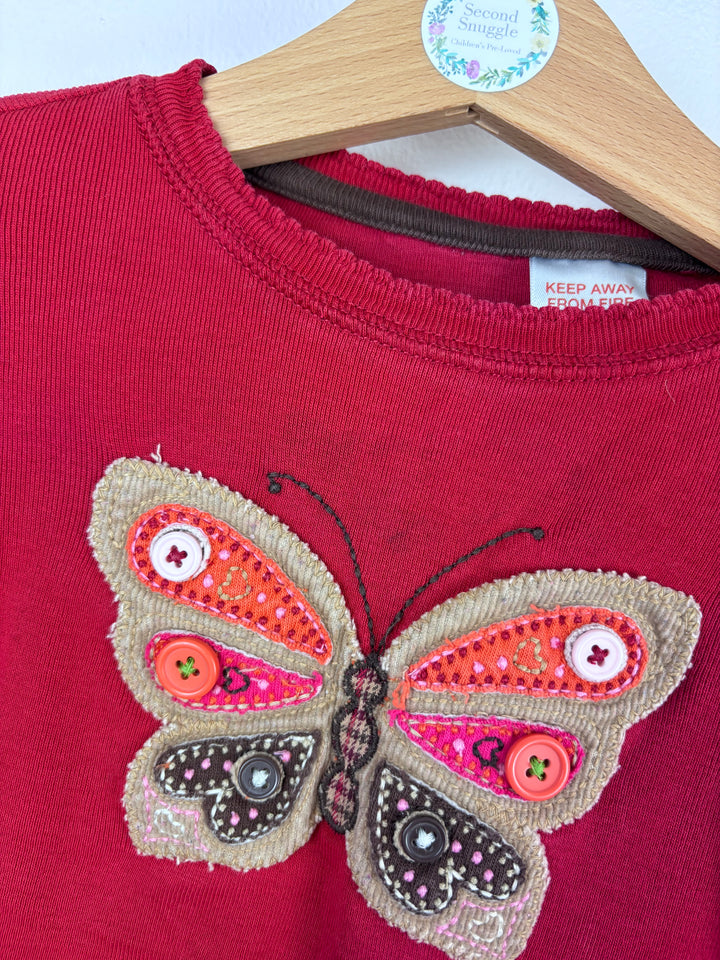 Gap Embroidered Butterfly Top 12-18 Months-Tops-Second Snuggle Preloved
