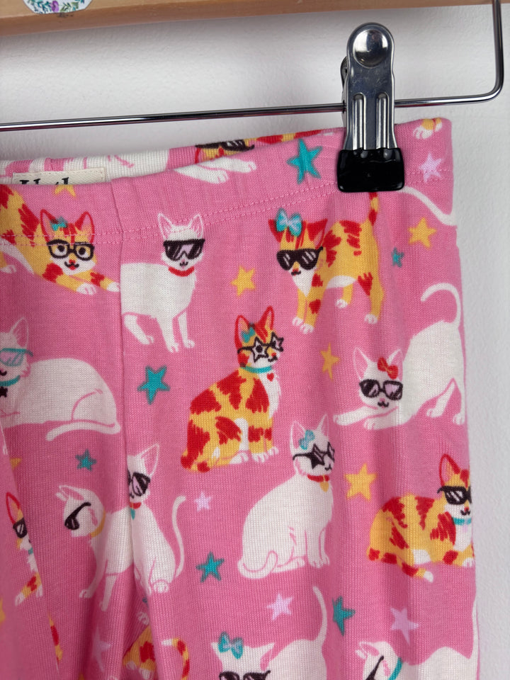 Hatley Pink Cat Print Pyjama Set 5-6 Years-Night Wear-Second Snuggle Preloved