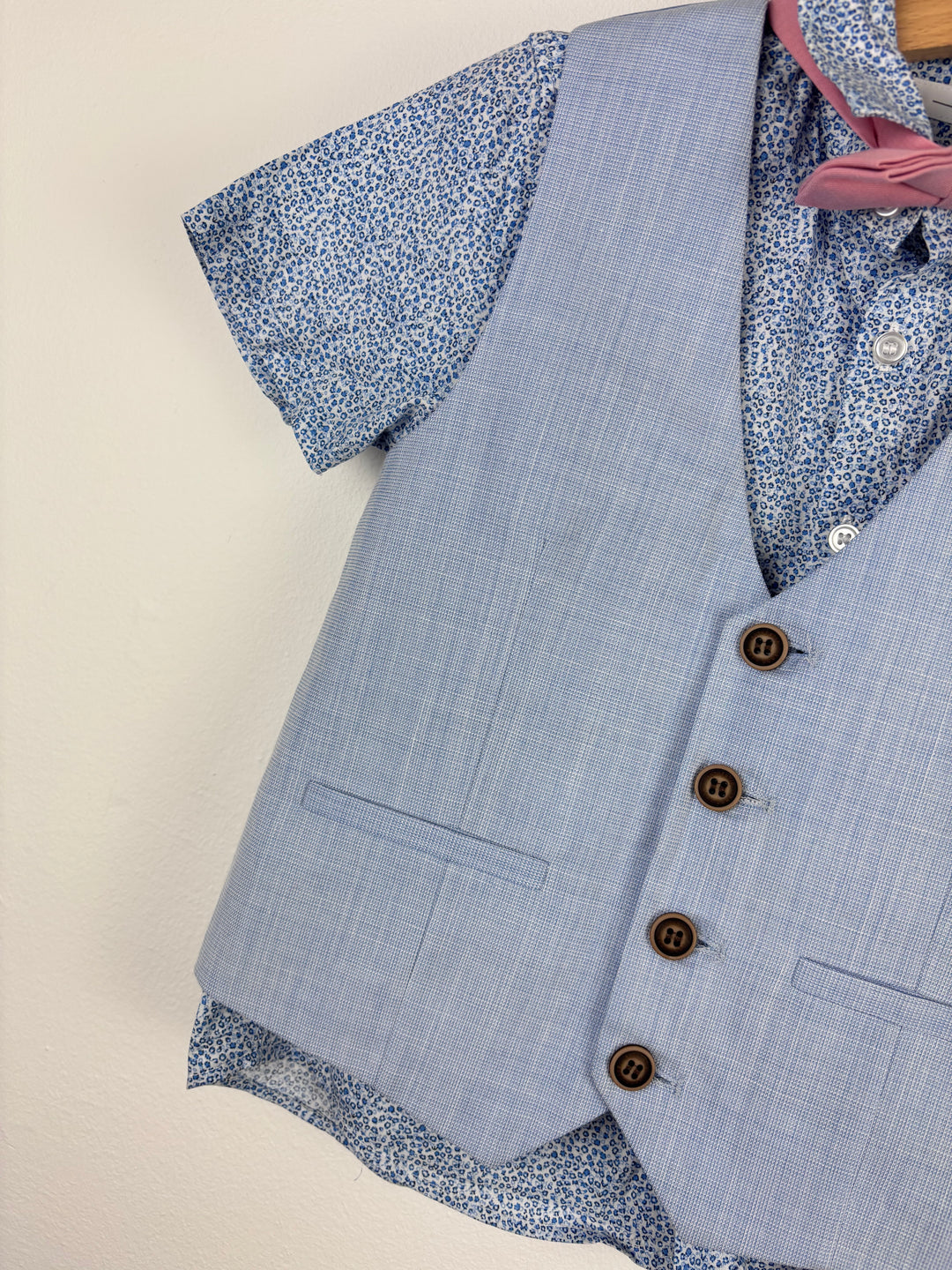 Next Blue Waistcoat Outfit Set 6-9 Months-Sets-Second Snuggle Preloved