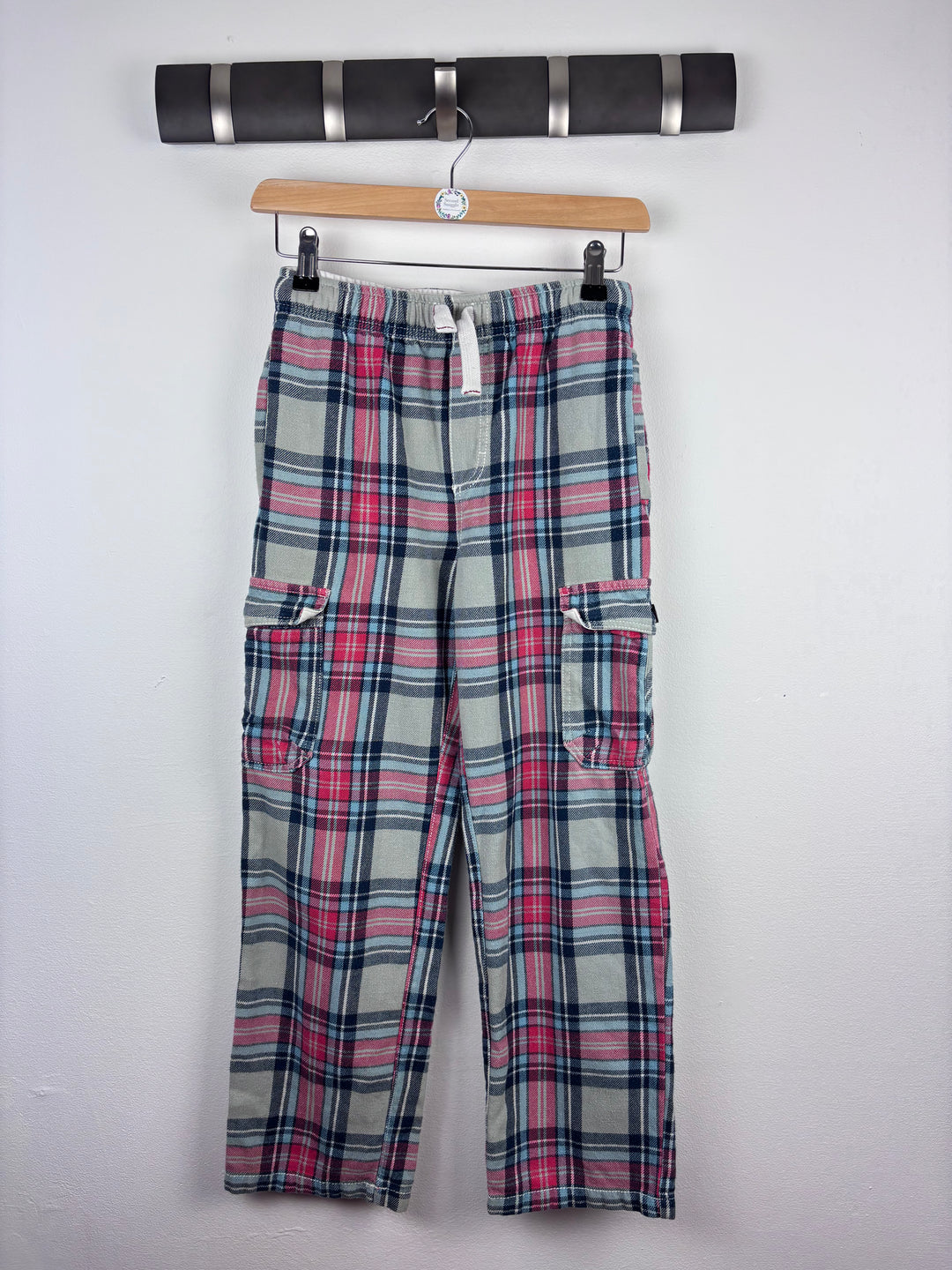 Mini Boden Check Cargo Trousers 11 Years-Trousers-Second Snuggle Preloved