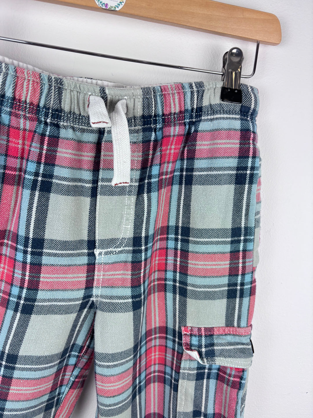 Mini Boden Check Cargo Trousers 11 Years-Trousers-Second Snuggle Preloved