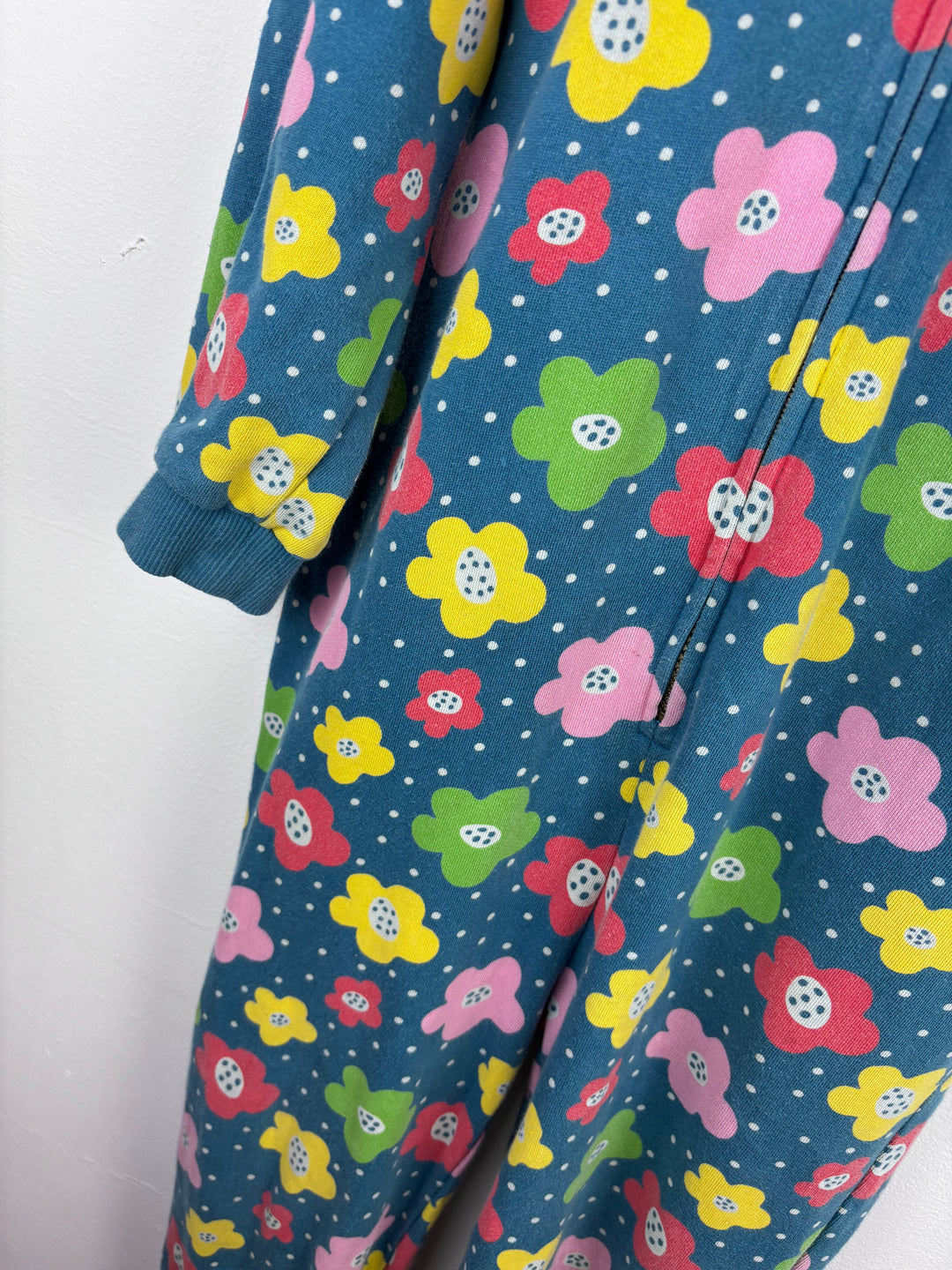 Frugi Flower Print All In One Snugglesuit 8-9 Years-All In One-Second Snuggle Preloved