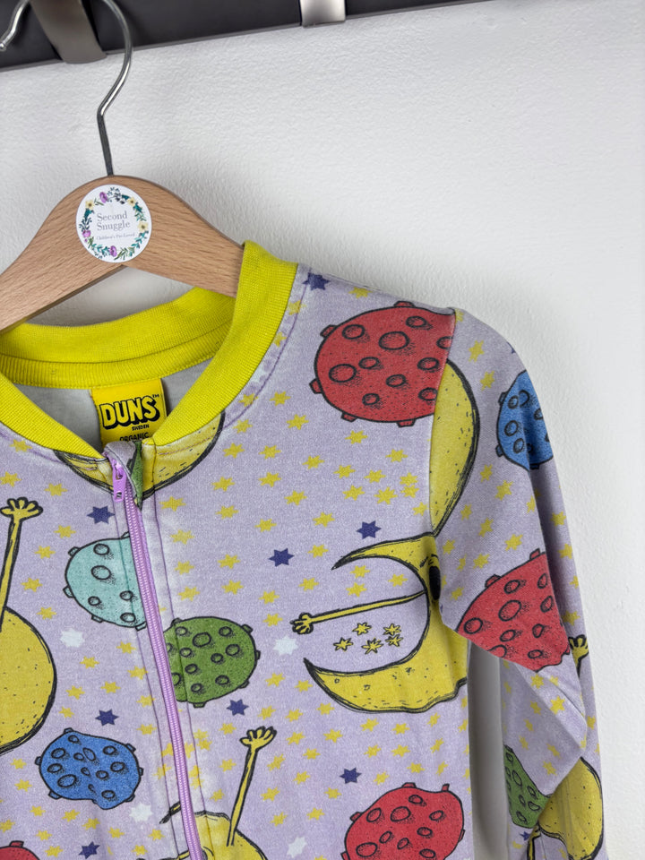 Duns Moon Print Zip Sleepsuit 104 (3-4 Years)-Rompers-Second Snuggle Preloved