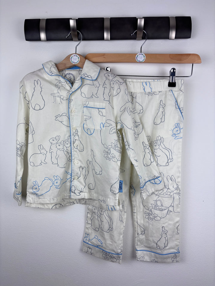 M&S Peter Rabbit Print Pyjama Set 3-4 Years-Night Wear-Second Snuggle Preloved