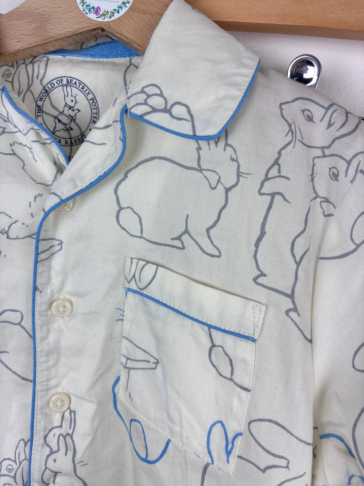 M&S Peter Rabbit Print Pyjama Set 3-4 Years-Night Wear-Second Snuggle Preloved