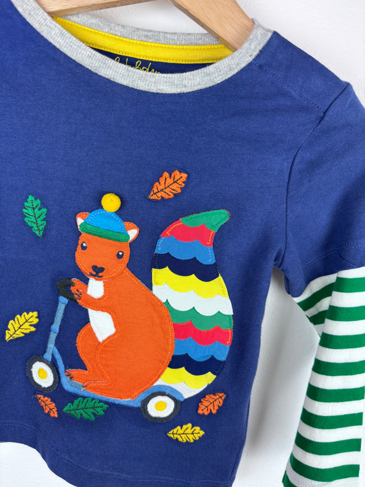 Ex Mini Boden Squirrel Applique Top Various Sizes-Tops-Second Snuggle Preloved