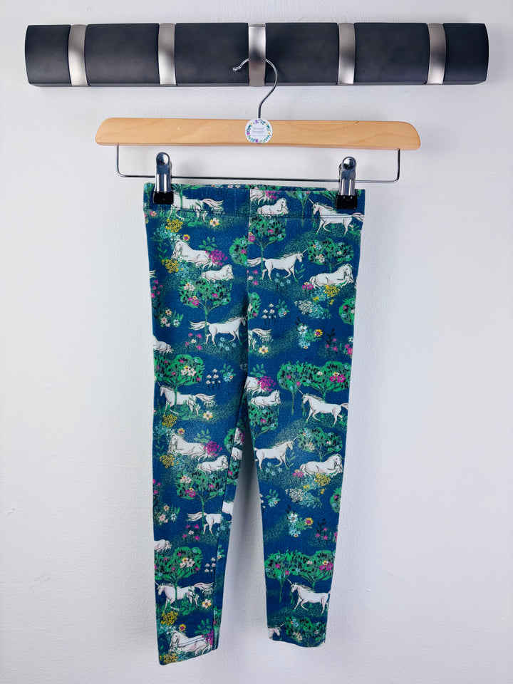Monsoon Navy Horse Print Leggings 3-4 Years-Leggings-Second Snuggle Preloved