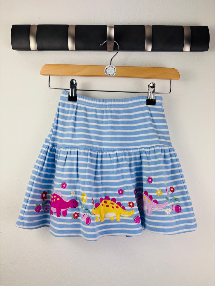 JoJo Blue Stripe Dinosaur Embroidered Skort 4-5 Years-Skorts-Second Snuggle Preloved