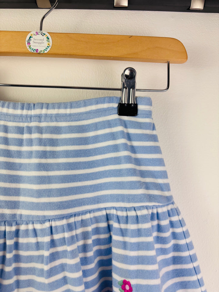 JoJo Blue Stripe Dinosaur Embroidered Skort 4-5 Years-Skorts-Second Snuggle Preloved