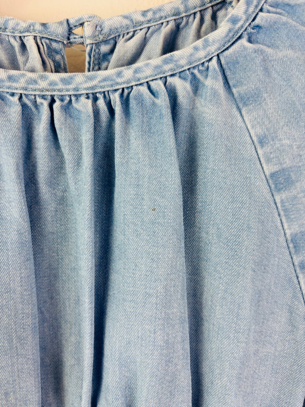 Zara Blue Denim Dress Tie Waist 4-5 Years-Dresses-Second Snuggle Preloved