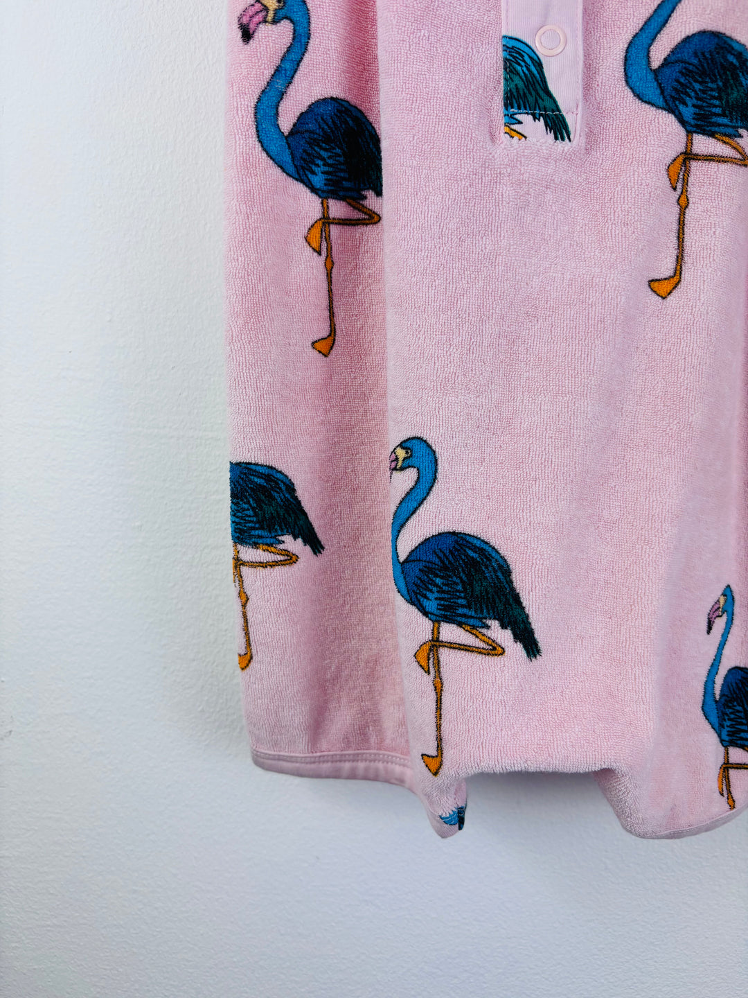 Hugo Loves Tiki Pink Flamingo Romper 4 Years-Rompers-Second Snuggle Preloved