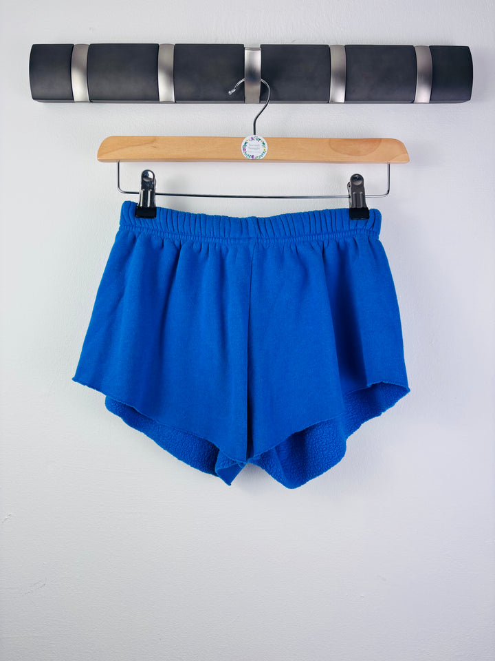 Katie J NYC Bright Blue Fleece Shorts Medium Tween-Shorts-Second Snuggle Preloved