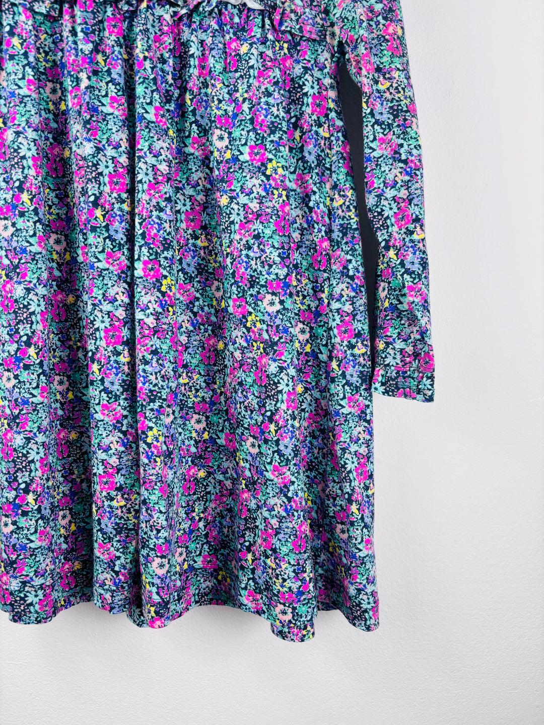 Next Navy Floral Long Sleeve Dress 4-5 Years