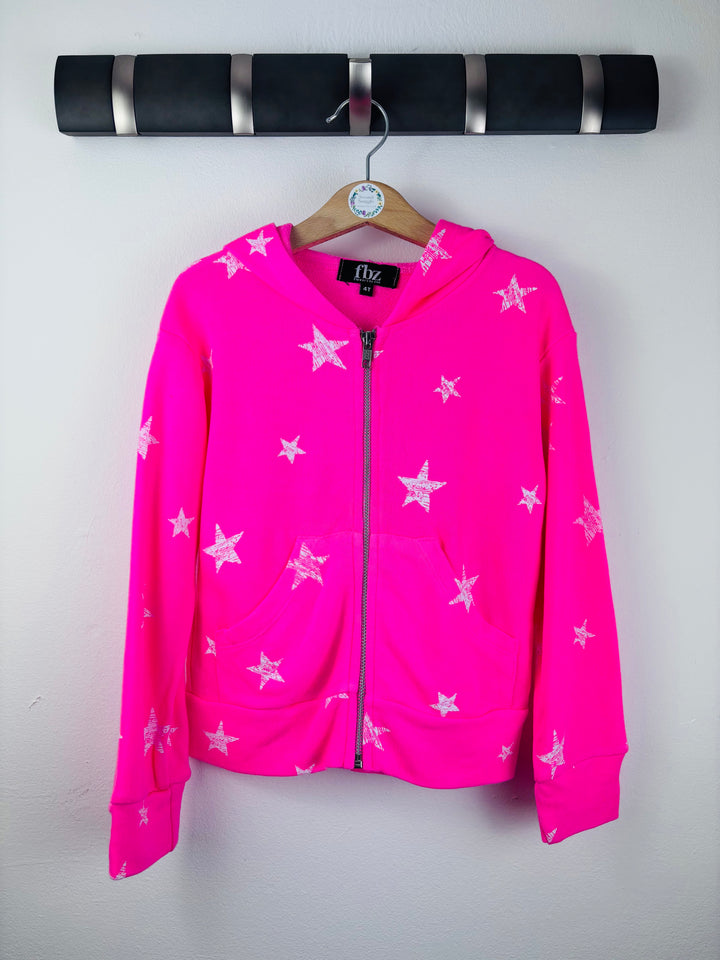 Flowers By Zoe Pink Star Zip Hoodie 4T Years-Hoodies-Second Snuggle Preloved