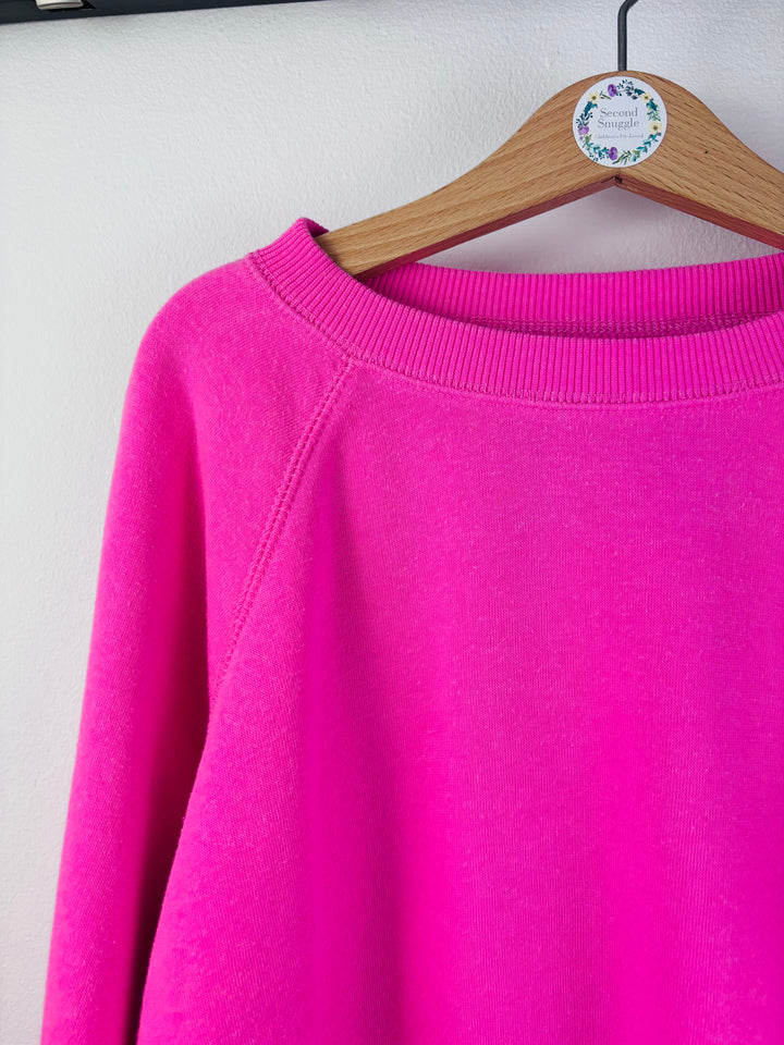Katie J NYC Hot Pink Cropped Sweatshirt Medium Tween (Approx 9-10 Years)