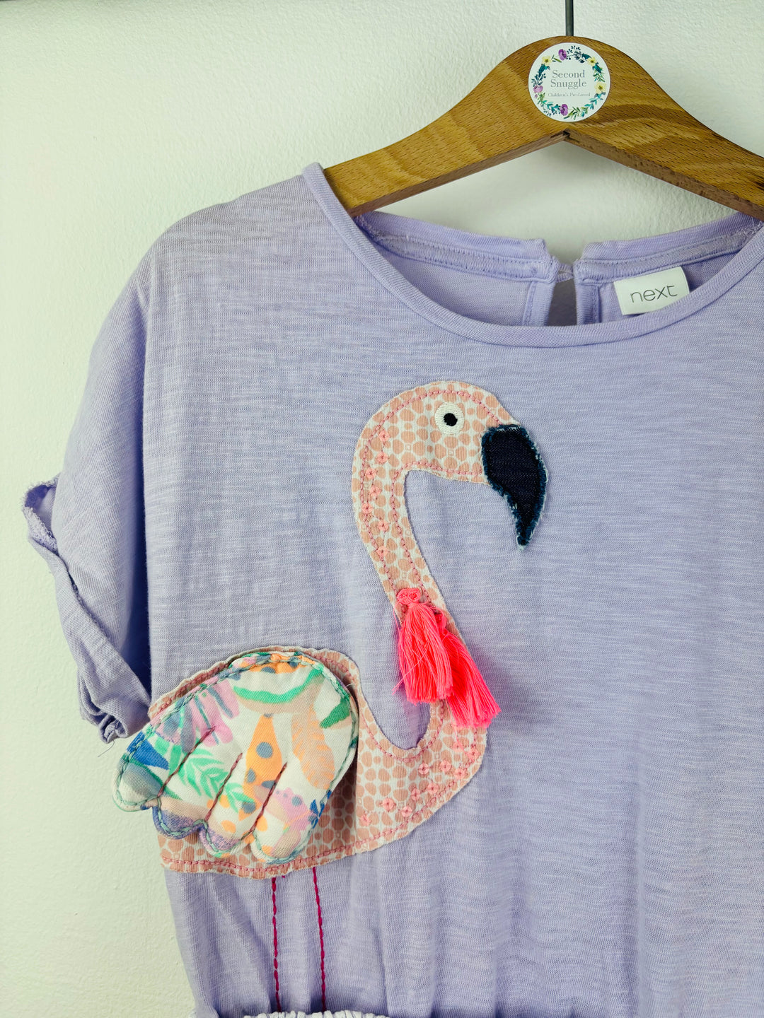 Next Lilac Flamingo Patchwork Dress 4-5 Years