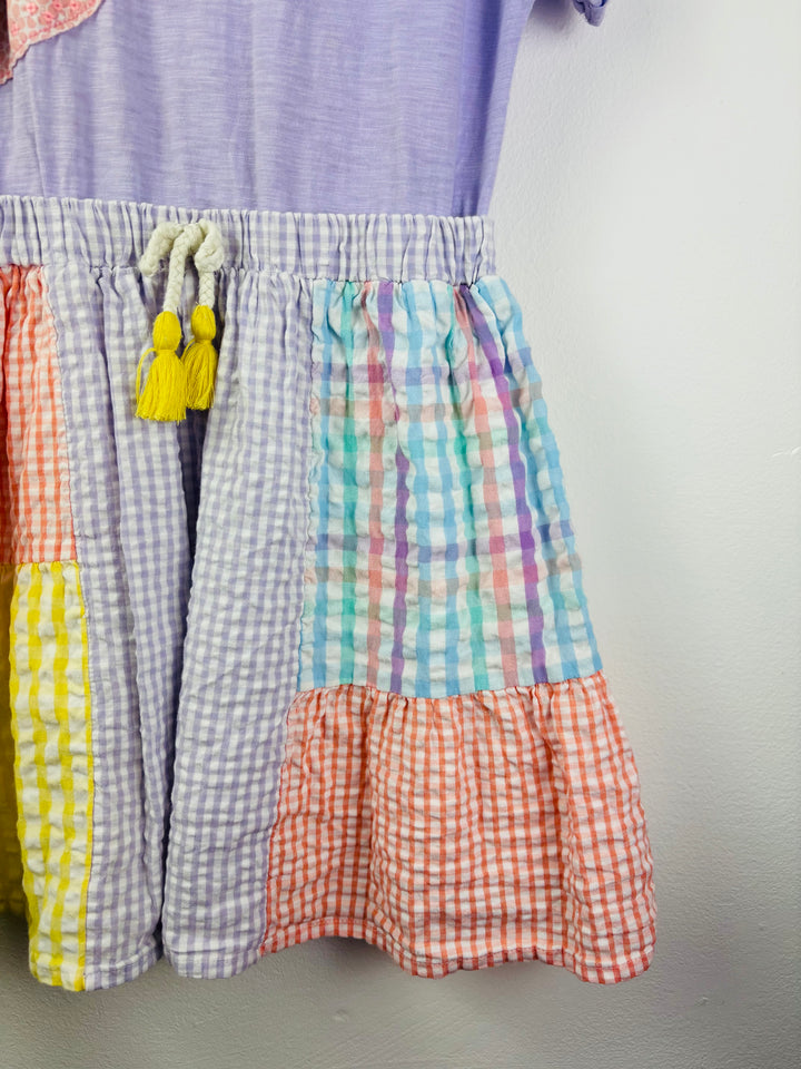 Next Lilac Flamingo Patchwork Dress 4-5 Years