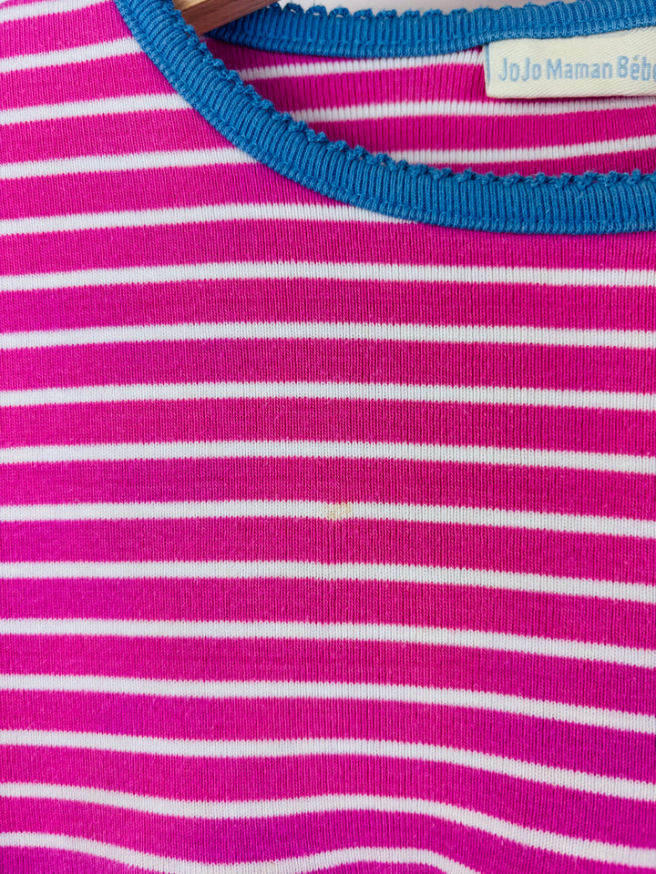 JoJo Pink Stripe Short Sleeve Dress 4-5 Years