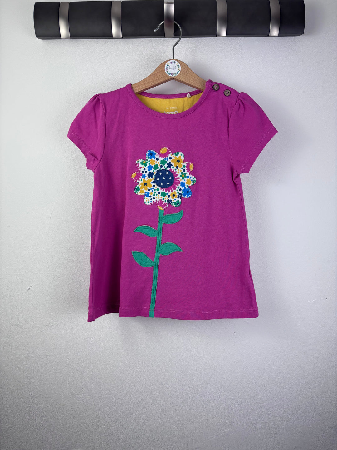 Kite Purple Flower Appliqué Top 4 Years