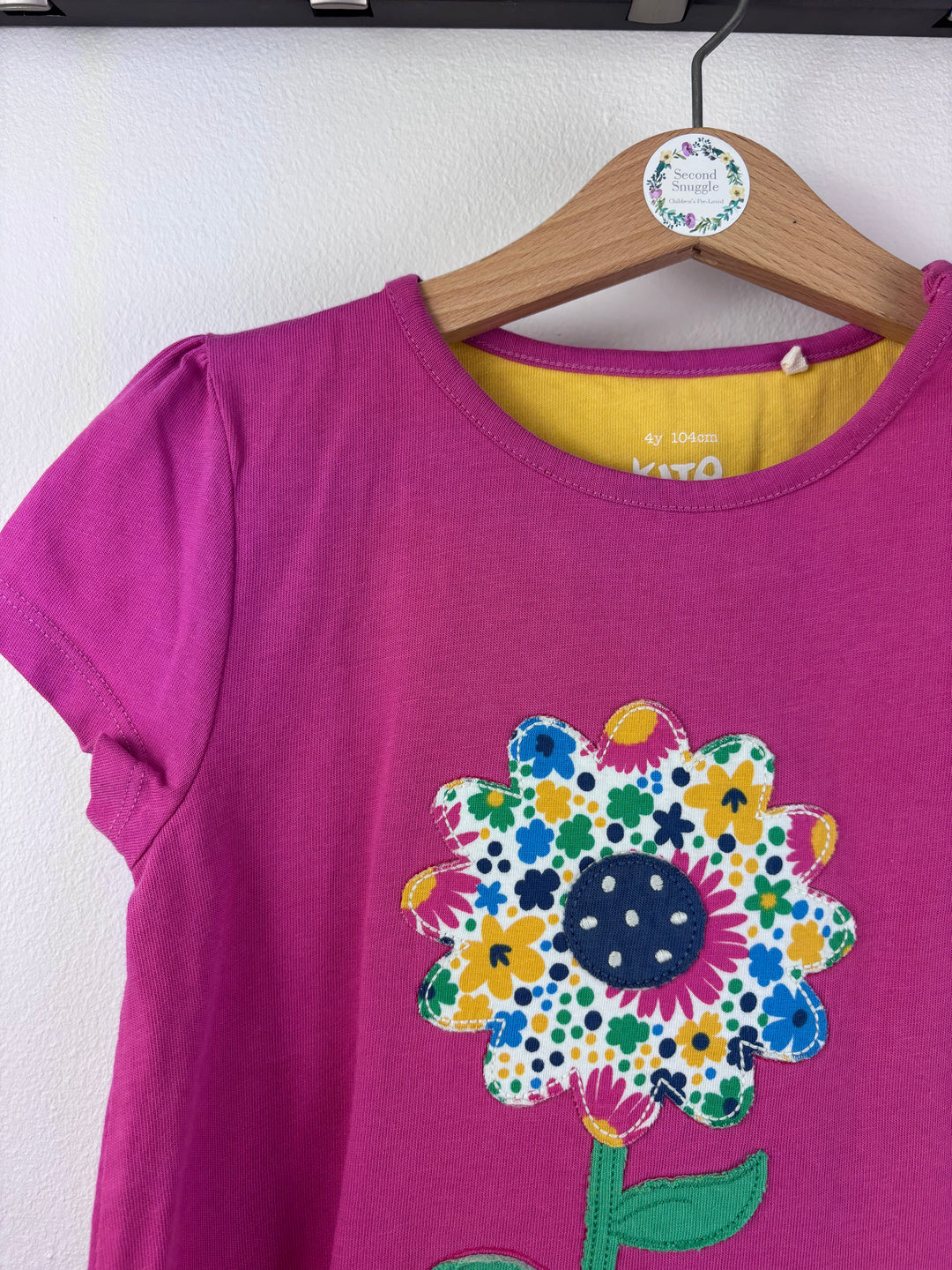 Kite Purple Flower Appliqué Top 4 Years