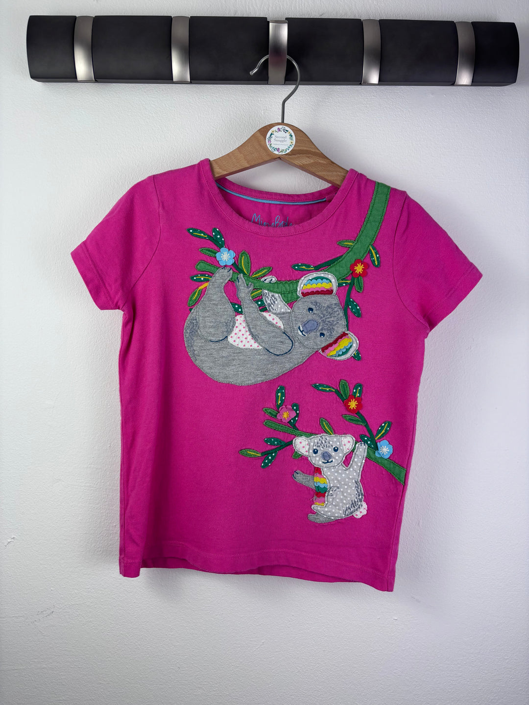 Boden Pink Koala Appliqué T-Shirt 4-5 Years