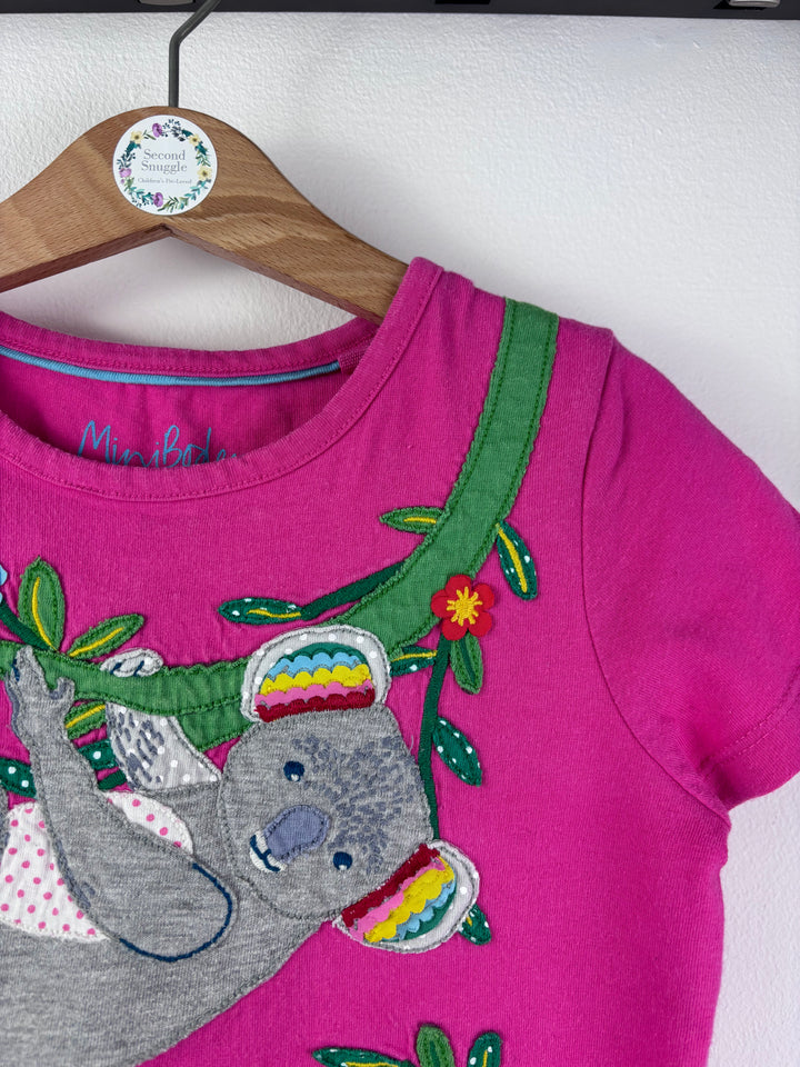 Boden Pink Koala Appliqué T-Shirt 4-5 Years
