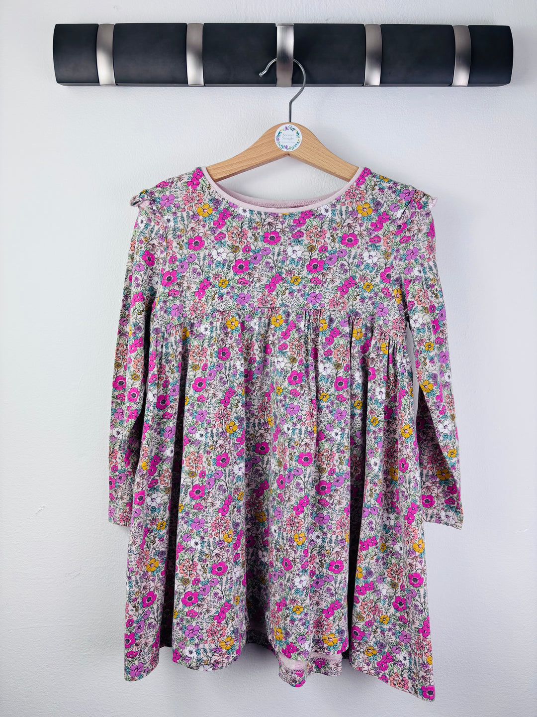 Next Pink Floral Long Sleeve Dress 4-5 Years