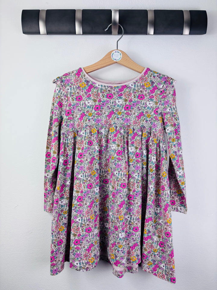 Next Pink Floral Long Sleeve Dress 4-5 Years