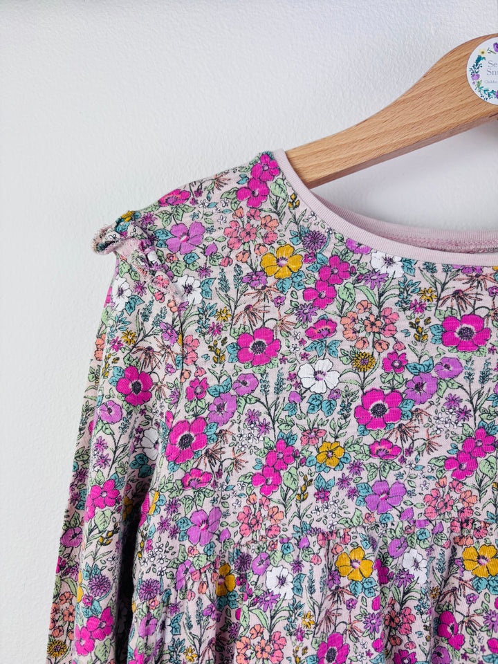 Next Pink Floral Long Sleeve Dress 4-5 Years