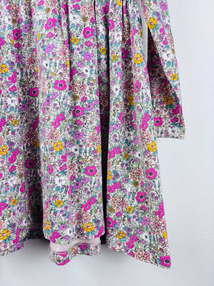 Next Pink Floral Long Sleeve Dress 4-5 Years