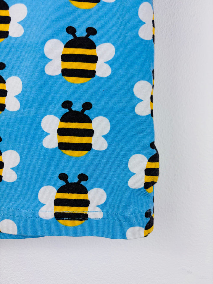 Maxomorra Blue Bee Print T-Shirt 3-4 Years