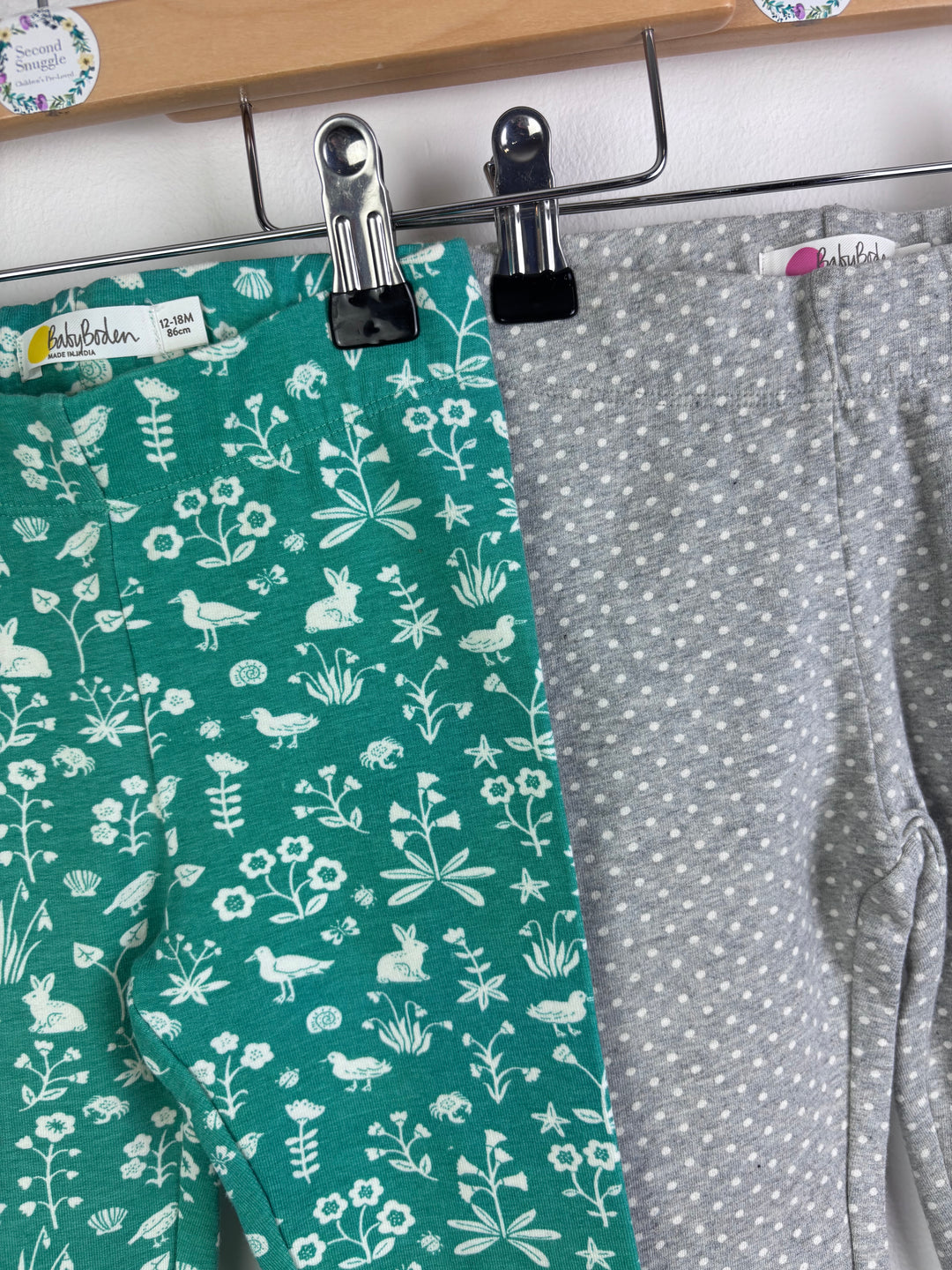 Baby Boden Printed Leggings Set 12–18 Months-Leggings-Second Snuggle Preloved