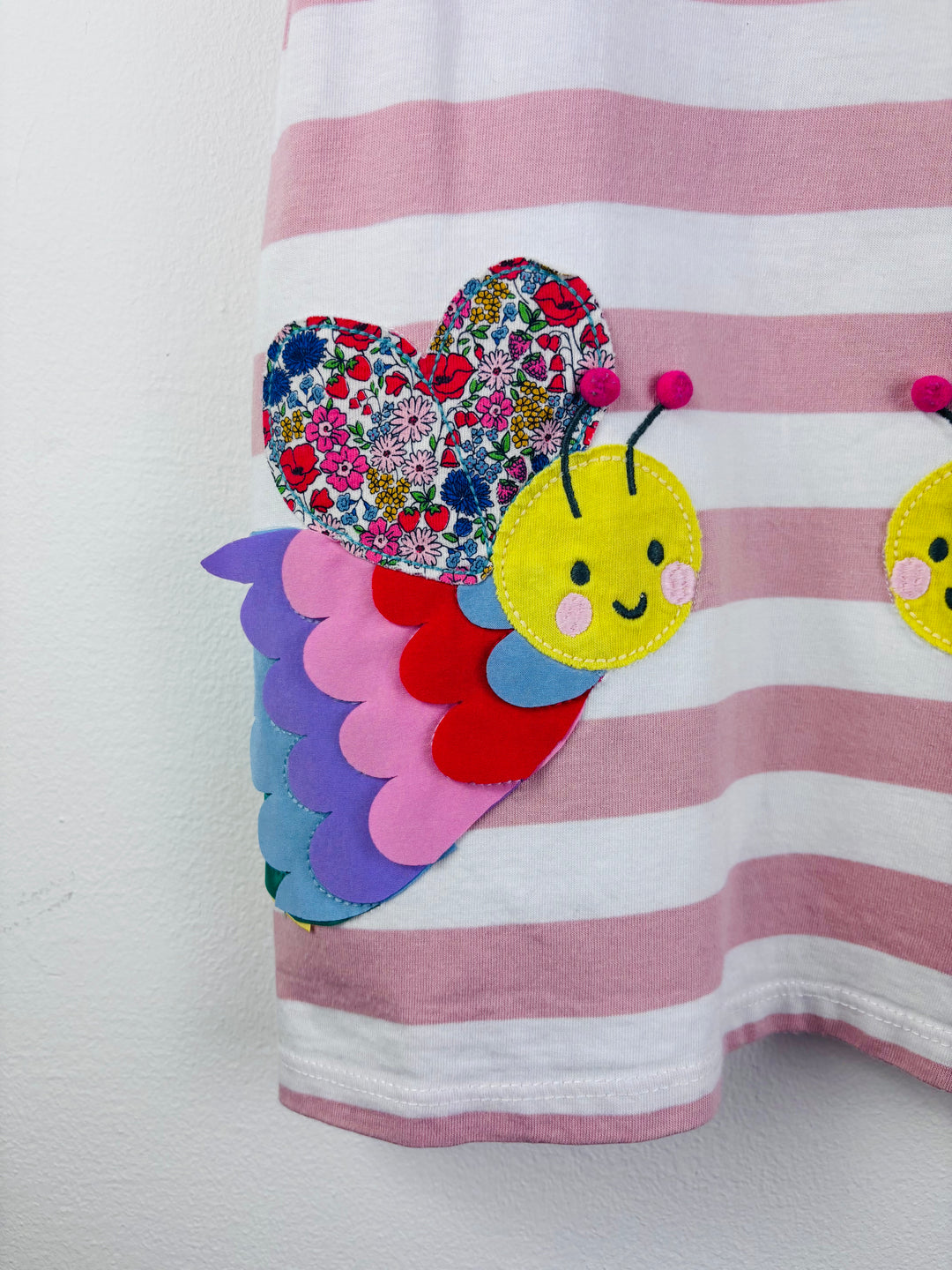 Boden Pink Stripe Butterfly Tunic Top 4-5 Years
