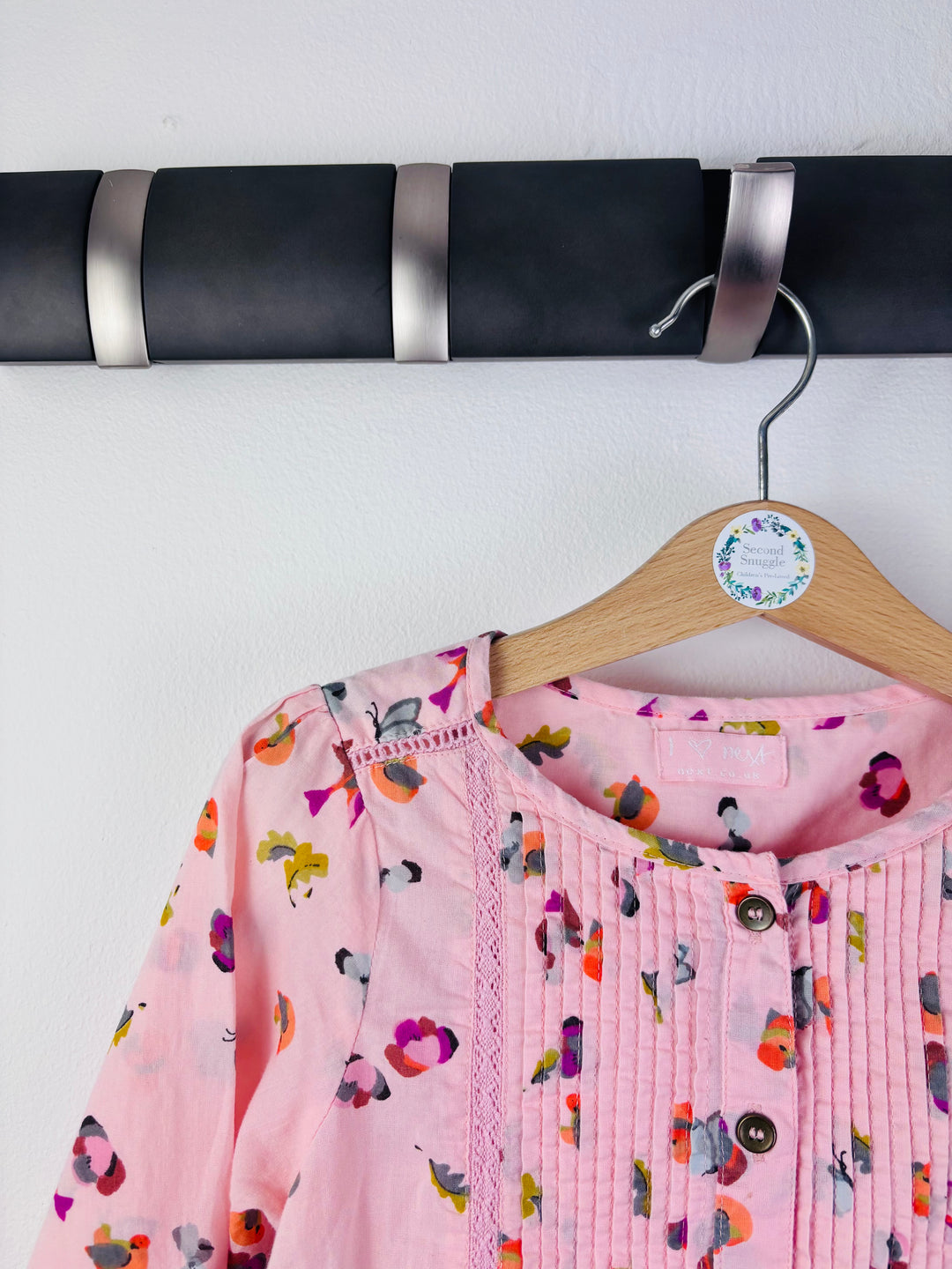 Next Pink Bird Print Button Tunic Top 5 Years