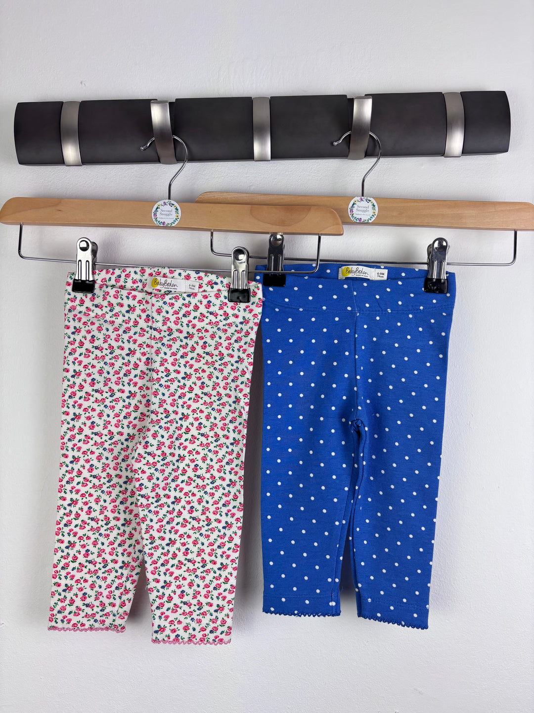 Baby Boden Floral And Polka Dot Leggings Set 6-9 Months-Leggings-Second Snuggle Preloved