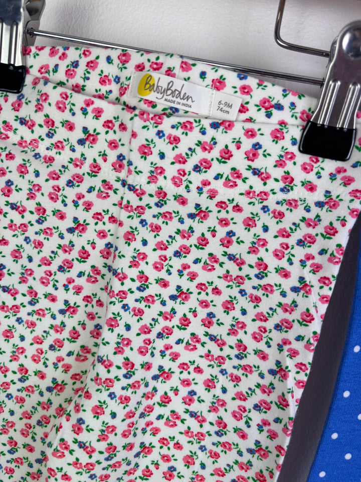 Baby Boden Floral And Polka Dot Leggings Set 6-9 Months-Leggings-Second Snuggle Preloved