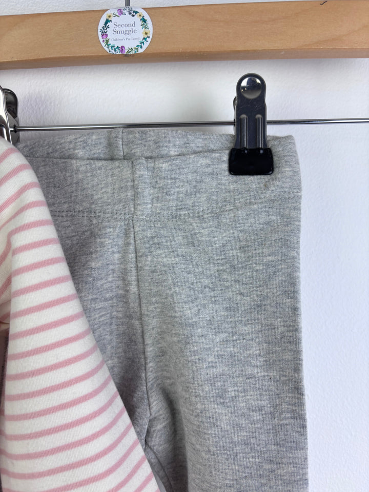 Baby Boden Bunny Applique Dress And Grey Leggings Set 0-3 Months-Sets-Second Snuggle Preloved