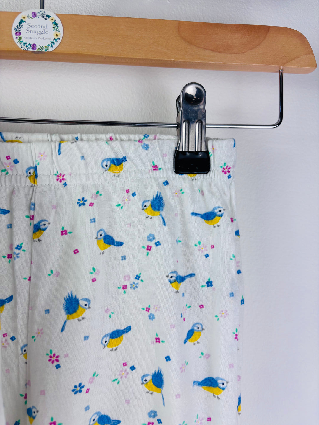 JoJo Cream Bird Print Pyjama Set 4-5 Years