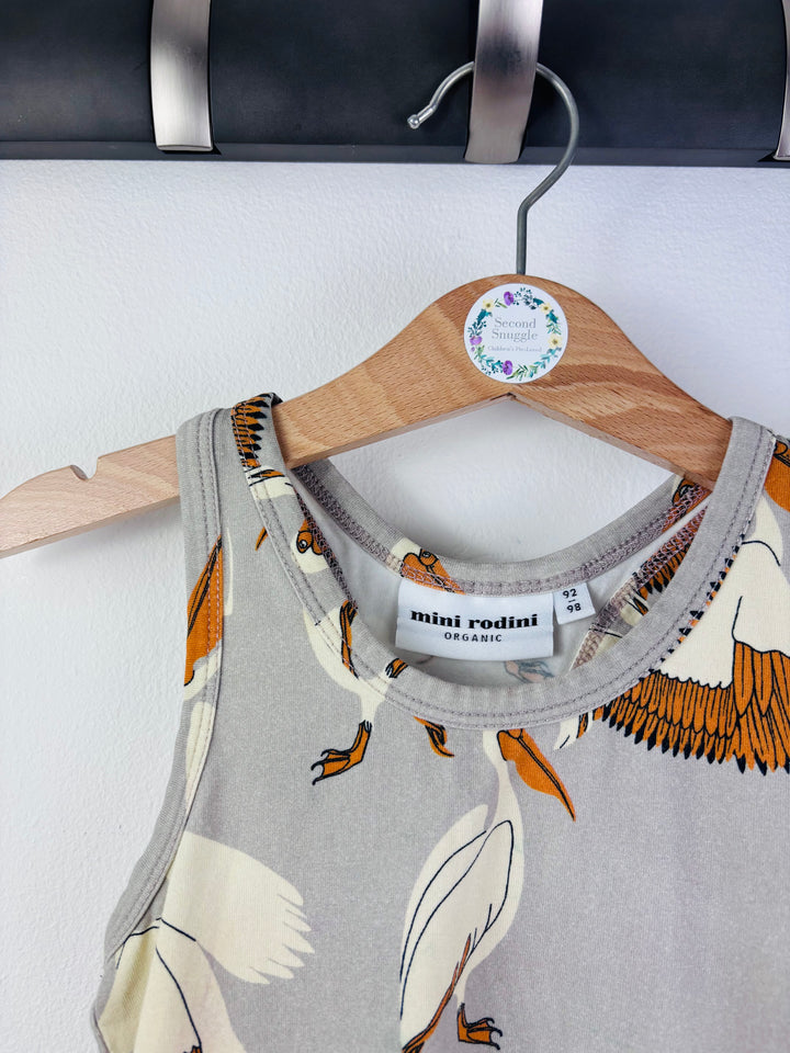 Mini Rodini Grey Pelican Print Vest Top 92-98 cm (2-3 Years)
