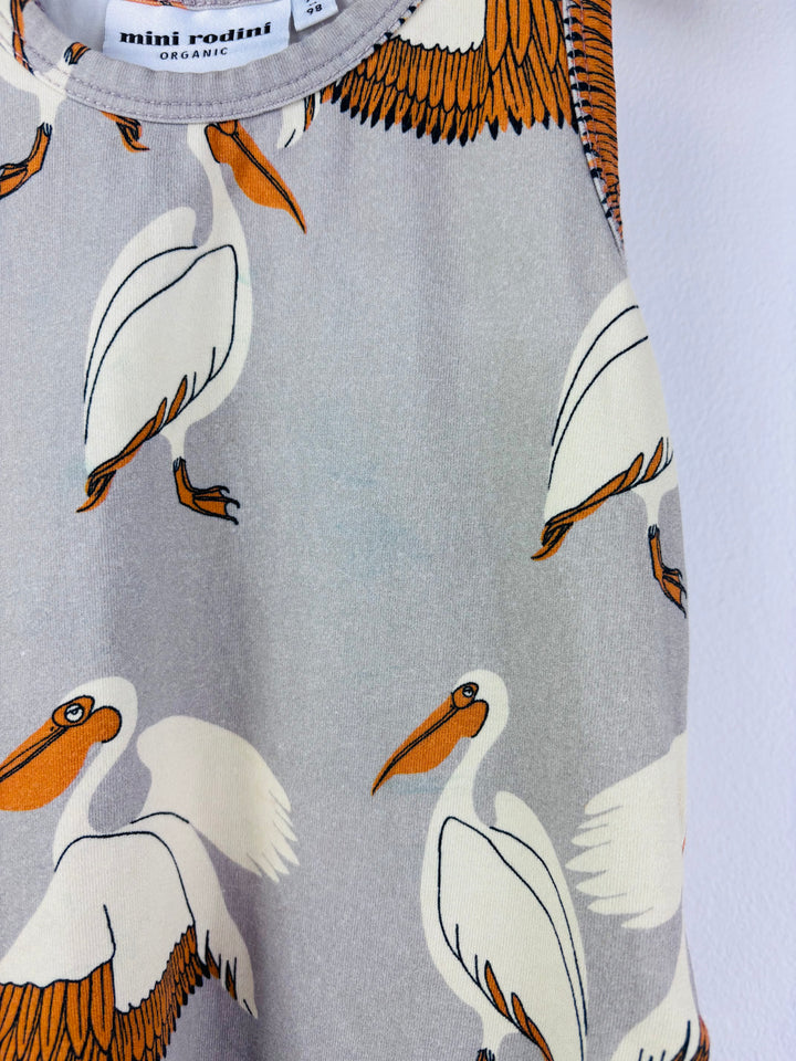 Mini Rodini Grey Pelican Print Vest Top 92-98 cm (2-3 Years)