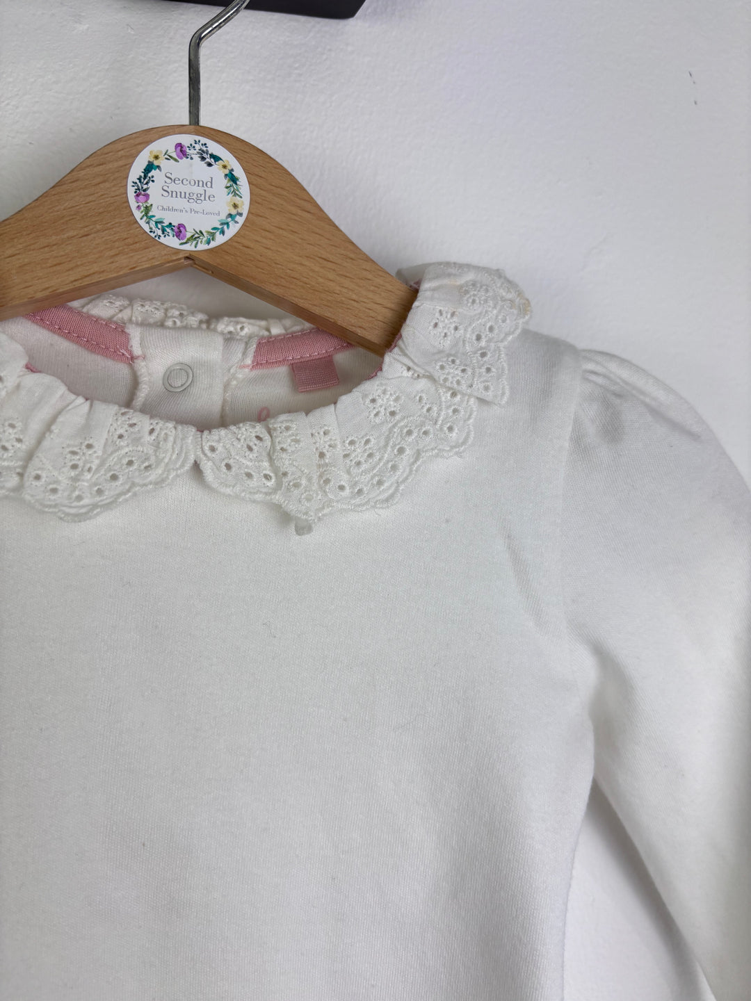 Baby Boden Long Sleeve Bodysuit Set Blue And Pink 9-12 Months-Vests-Second Snuggle Preloved